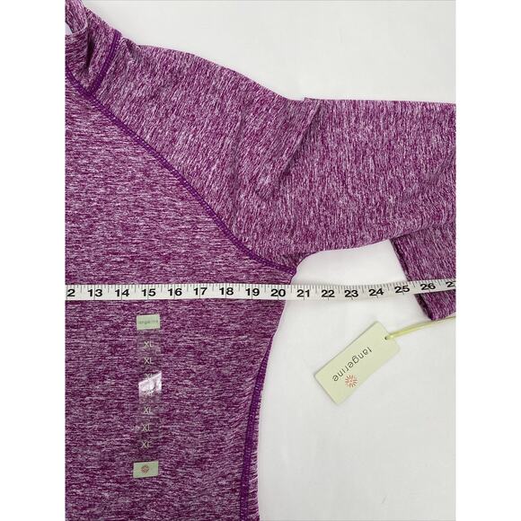 Tangerine Womens Stretch Pullover 1/4 Zip Workout Top Sparkling Purple XL NWT - Picture 11 of 12